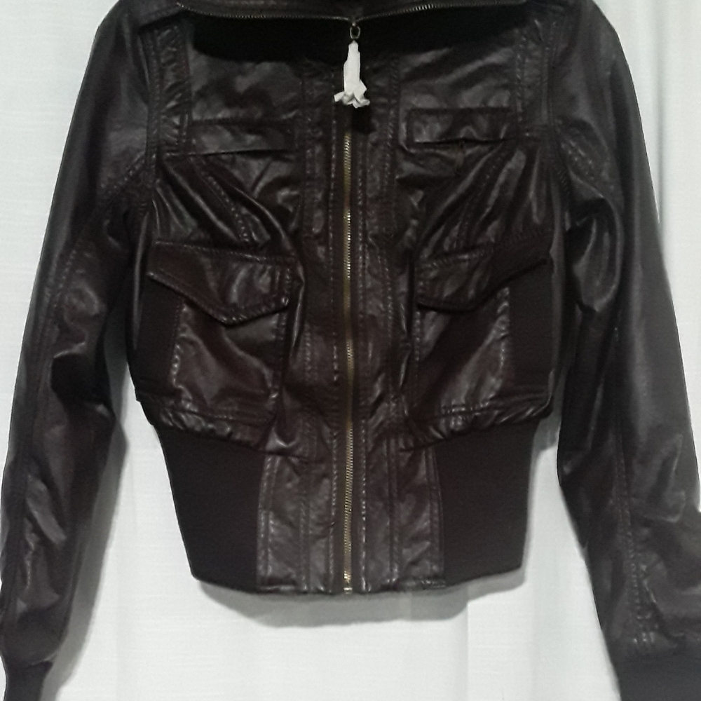 J2 Dark chocolate brown Motto Jacket.